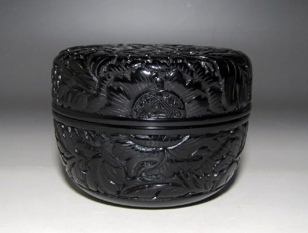 山下光雪 鷹峰製 堆黒牡丹彫平棗 表千家即中斎花押の逸品☆ｃ180 Amazon.co.jp: 山下光雪鷹峰製堆黒牡丹彫平棗表千家即中斎花押の